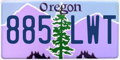 OR license plate 885LWT