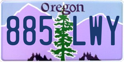 OR license plate 885LWY