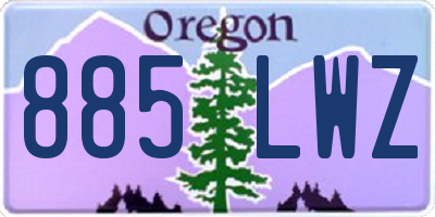 OR license plate 885LWZ