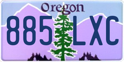 OR license plate 885LXC