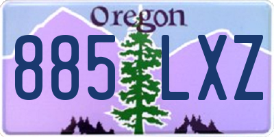 OR license plate 885LXZ