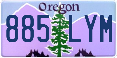 OR license plate 885LYM