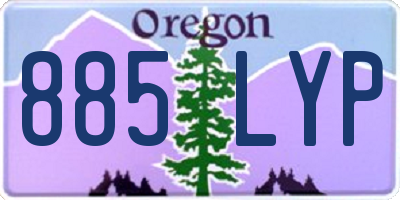 OR license plate 885LYP