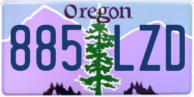 OR license plate 885LZD
