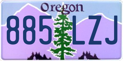 OR license plate 885LZJ