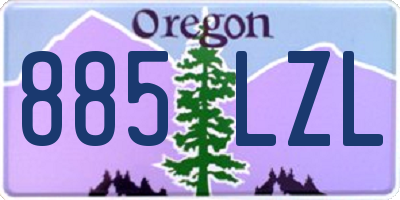 OR license plate 885LZL