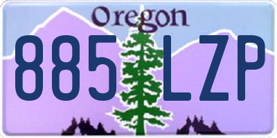 OR license plate 885LZP