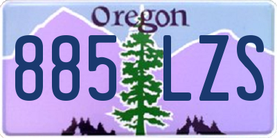 OR license plate 885LZS