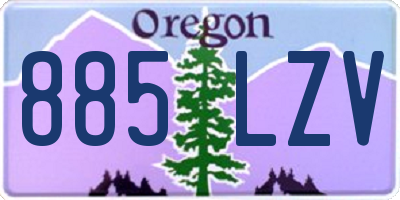 OR license plate 885LZV