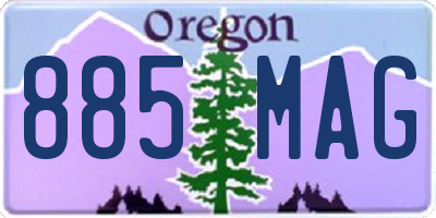OR license plate 885MAG