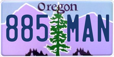 OR license plate 885MAN