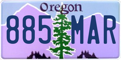 OR license plate 885MAR