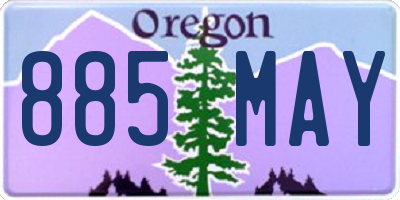 OR license plate 885MAY