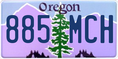 OR license plate 885MCH