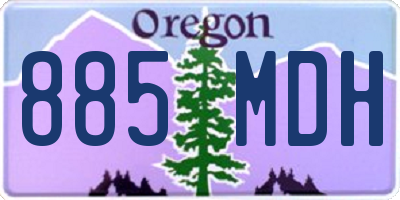 OR license plate 885MDH