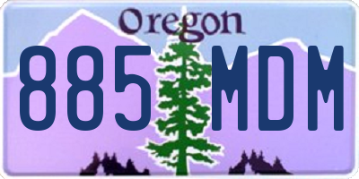 OR license plate 885MDM