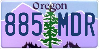 OR license plate 885MDR