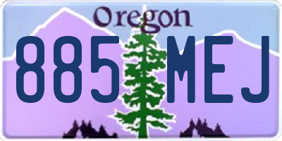 OR license plate 885MEJ
