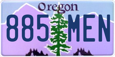 OR license plate 885MEN