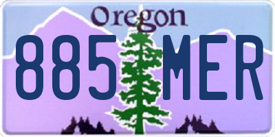 OR license plate 885MER