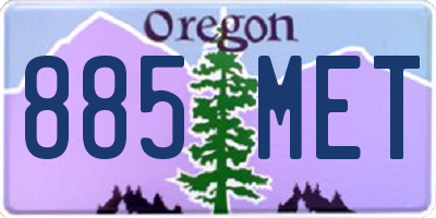 OR license plate 885MET