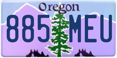 OR license plate 885MEU