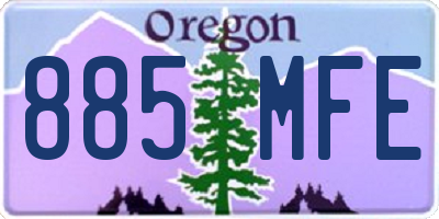 OR license plate 885MFE