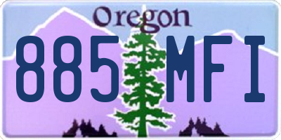 OR license plate 885MFI