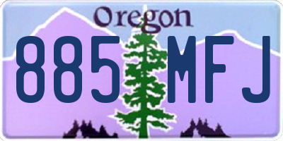 OR license plate 885MFJ