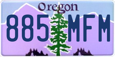 OR license plate 885MFM