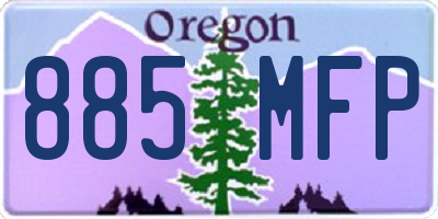 OR license plate 885MFP