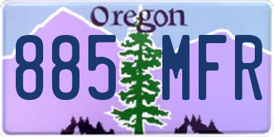 OR license plate 885MFR