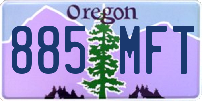 OR license plate 885MFT