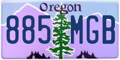 OR license plate 885MGB