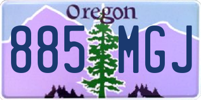OR license plate 885MGJ