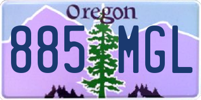 OR license plate 885MGL