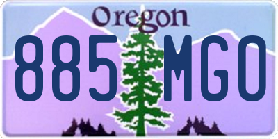 OR license plate 885MGO