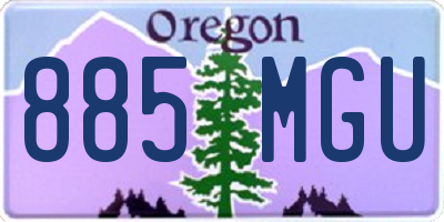 OR license plate 885MGU