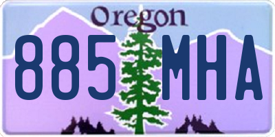 OR license plate 885MHA