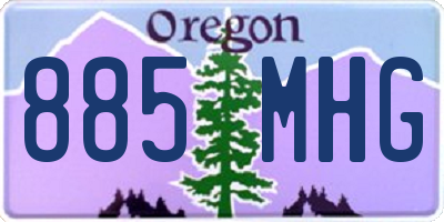 OR license plate 885MHG