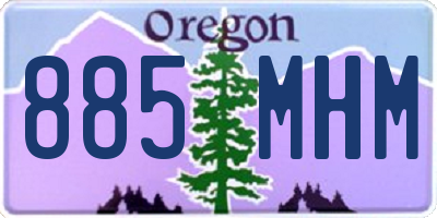 OR license plate 885MHM