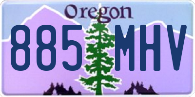 OR license plate 885MHV