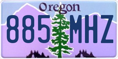 OR license plate 885MHZ