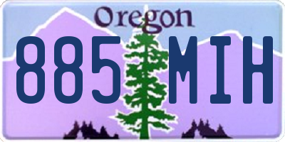 OR license plate 885MIH