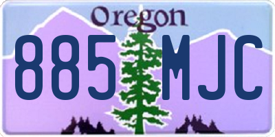 OR license plate 885MJC