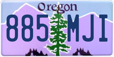 OR license plate 885MJI