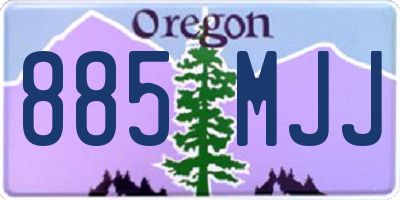 OR license plate 885MJJ