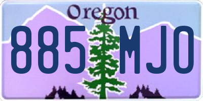 OR license plate 885MJO