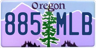 OR license plate 885MLB