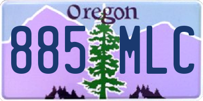 OR license plate 885MLC